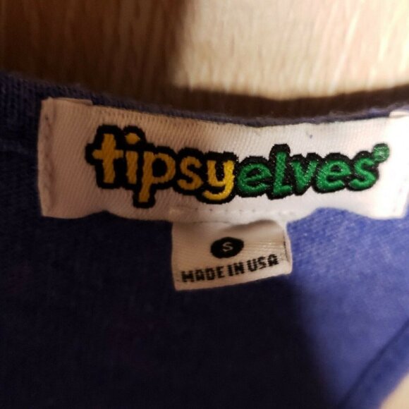 Tipsy Elves Blue Mount Rushmore Tank Top Small - Picture 4 of 5